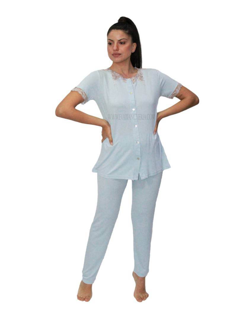 Pigiama Manica corta Panatalone lungo Donna E2015 Fida - evabiancheria